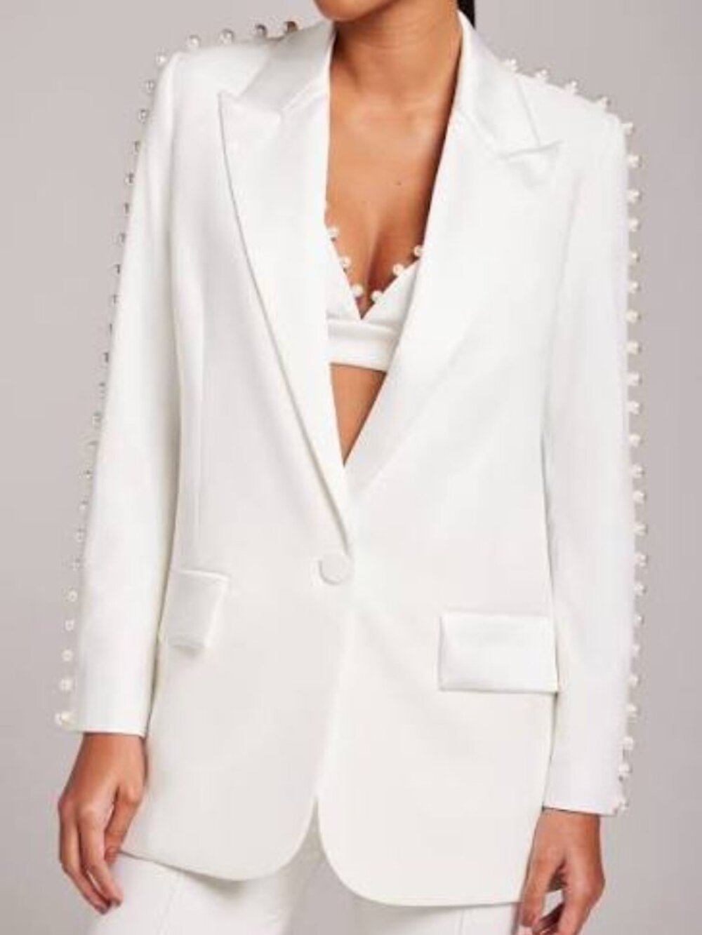 Nadine Merabi Charlotte White Blazer - Picture 2 of 2